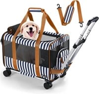 Dog Cat Carrier with Wheels TSA Approved