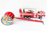 Metro City Firetruck; Vintage Childs Bells Toy