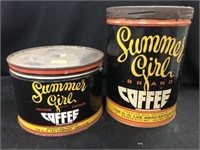 Summer Girl Coffee Tins