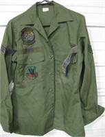 Vintage Air Force Shirt With Patches - Size 33