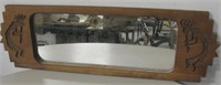 36" Tall Wood Framed Kokopelli Mirror - 8" Wide