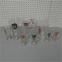 Box Lot of Assorted Beer Glasses