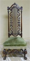 Ornate High Back Chair.