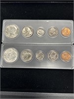 1966 and 1968 Type set. 2- 40% Silver Halves