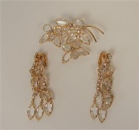 Vintage Brooch & Earrings Set