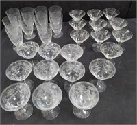 Group of assorted glass stemware