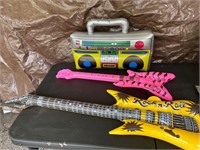 Inflatable guitars & jam box