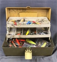 Vintage Plano Tackle Box & Fishing Lures