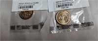Uncirculated Native American dollar coins of
