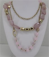 Chico's Multi-strand necklace with purple/pink sts