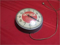 Doule Cola Elec Clock (works) 10"D