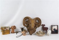 12 pc Collection of Ceramic and other Ram Pieces