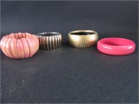 Four Vintage Cuff Bracelets