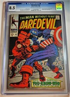 MARVEL COMICS DAREDEVIL #43 CGC GRADED 8.5 KEY