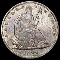 1860-O Seated Liberty Half Dollar NEARLY
