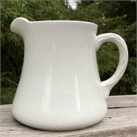 Antique Common Porcelain Milk Pitcher 7" Tall