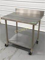 S/S Equipment Table on Casters - 36" x 30"