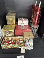 Vintage Christmas Decorations, Pfaltzgraff Candle