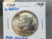 USA- 1967 silver Kennedy half dollar