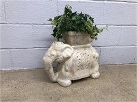 Ceramic Elephant Form Planter