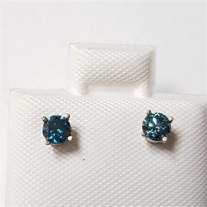 $1130 14K  Diamond (0.32Ct,I1-2,Treated Vivid Blue