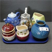 Various Glassware - Teapot - Creamer & Sugar