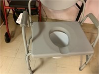 Wide potty chair adjustable hieght