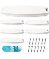 New $78 (6-Pack, White) 18" Universal Pool Stairs