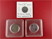 RARE 1944A WWII D-DAY GERMAN COIN & MORE