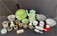 Early Green Enamelware (France); misc. food props