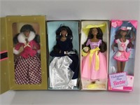 (4) AFRICAN-AMERICAN BARBIES ALL N.R.F.B.: