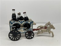 Cast-iron horse and wagon