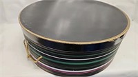 18 inch Hat box with velour black hat string