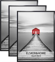 ELSKER&HOME 18x24 Poster Frame 3 Pack  Black
