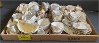 Assorted Ceramic Teacups, Saucers, Miniature Oil