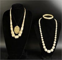 Selection of Bone Necklaces & Bracelet