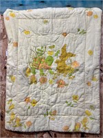 Quilted Baby Blanket Tortoise & The Hare 39"x30"