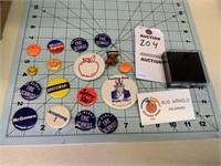 Lot of Assorted Pins and Buttons