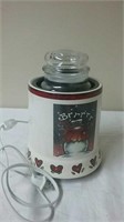 Christmas Candle Warmer With Candle - Used &