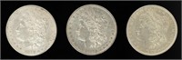 Coin 3 Morgan Silver Dollars all 1879  Extra Fine