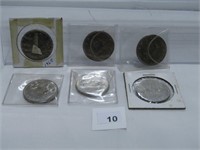 6- 1968/69 CDN DOLLAR COINS