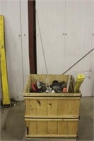 TOTE OF ASSORTED TOOLS,