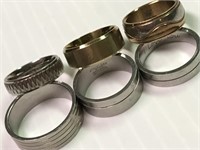 6 Stainless/Steel Wedding or Other Bands
