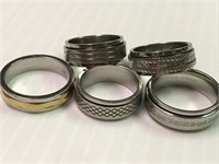 Lot of 5 Spinner Rings