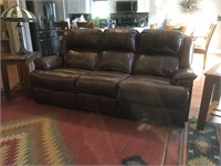 leather reclining sofa, bring help to load