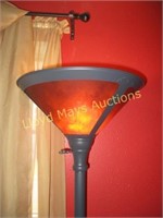 Torchiere Style Metal Floor Lamp