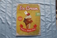 Retro Tin Sign "Ice Cream"