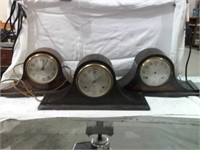 2 GILBERT, 1 SESSIONS WOODEN MANTLE CLOCKS