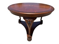 LARGE INLAID CHERRY CENTER TABLE