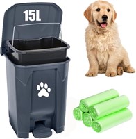 Dog Poop Trash Can for Outdoors  Yard  Gray